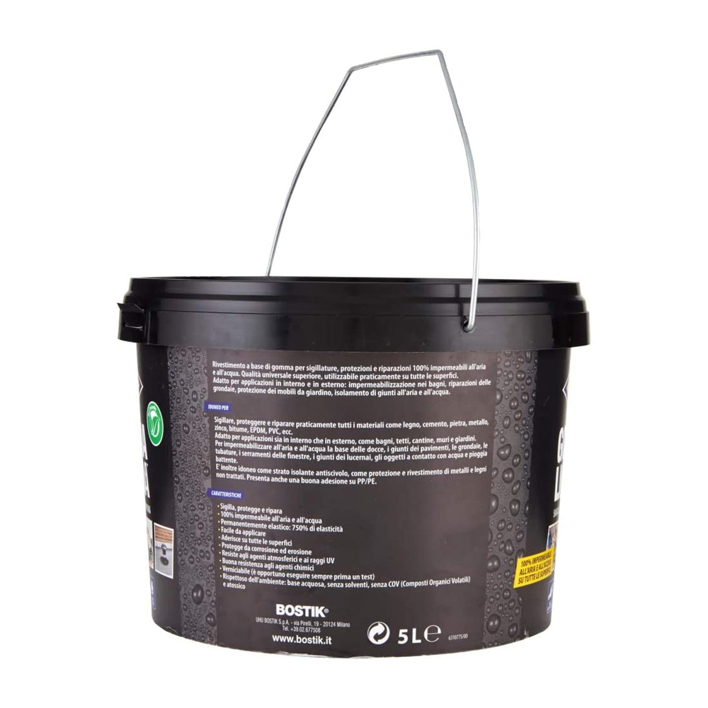 Impermeabilizzante Gomma Liquida 5 Lt BOSTIK - Sigilla, Protegge, Ripara